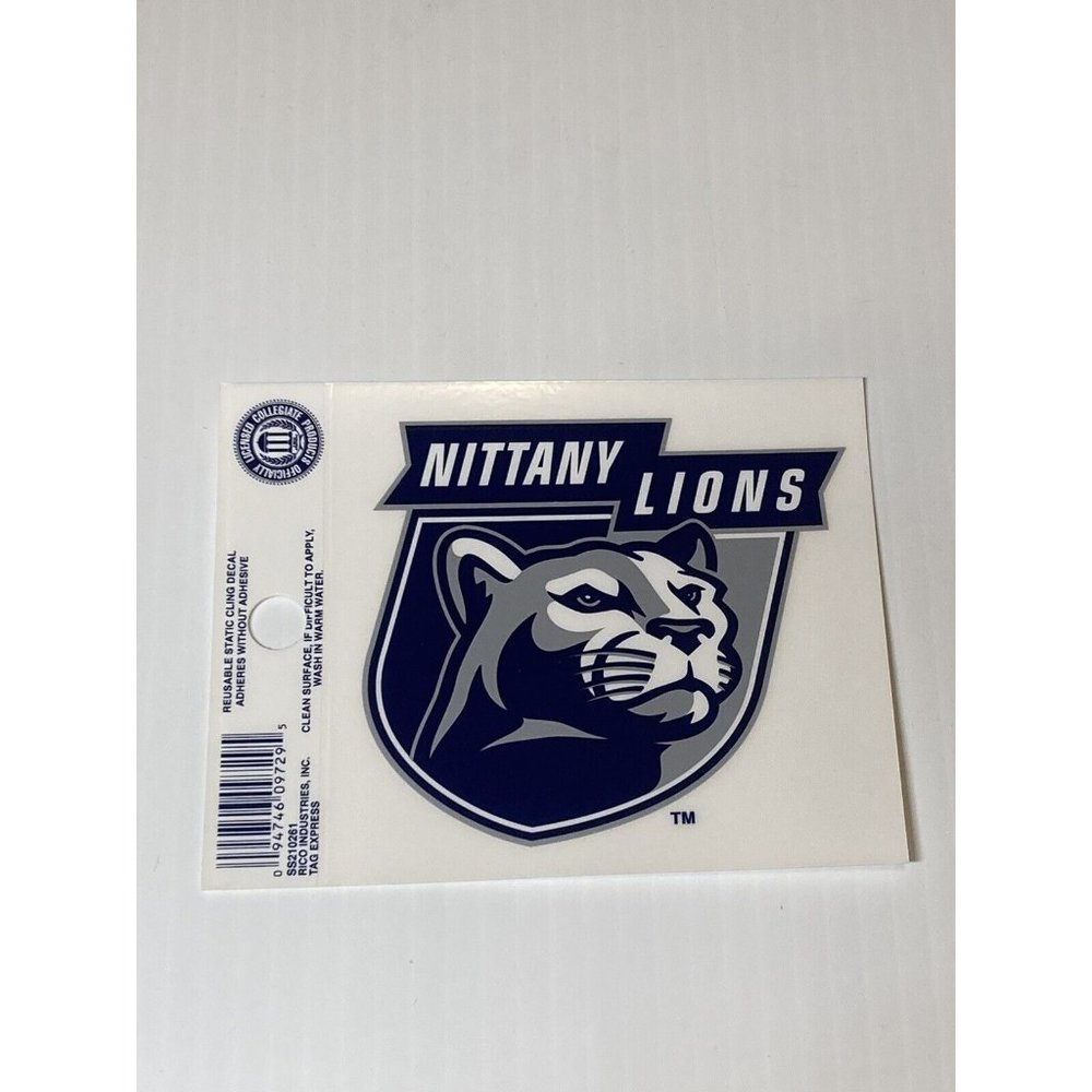 Penn State Nittany Lions Logo Static Cling Sticker Decal Window or Car! NCAA New